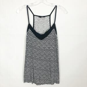 H&M Chevron Print Sleeveless Flowy Top Size Medium Long Line